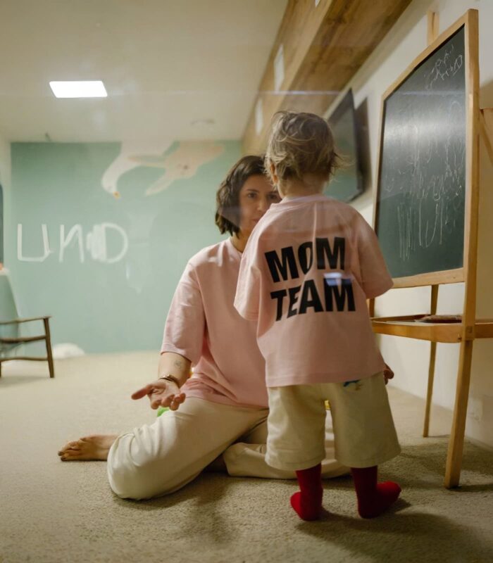 Matching Look Футболки рожеві MOM TEAM для мами і дитини